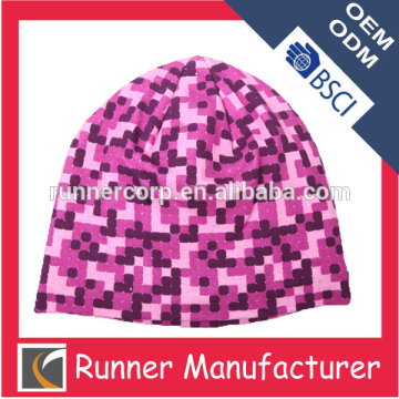 Own design cute fashion custom acrylic knitted beanie