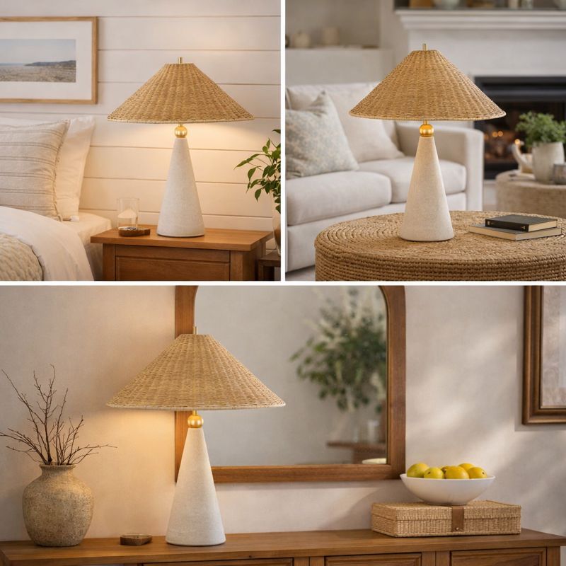 Yolanda Rattan Metal Table Lamp (1)