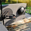 Wall-mounted Retractable Steel Fire Pit Barbecue Grill