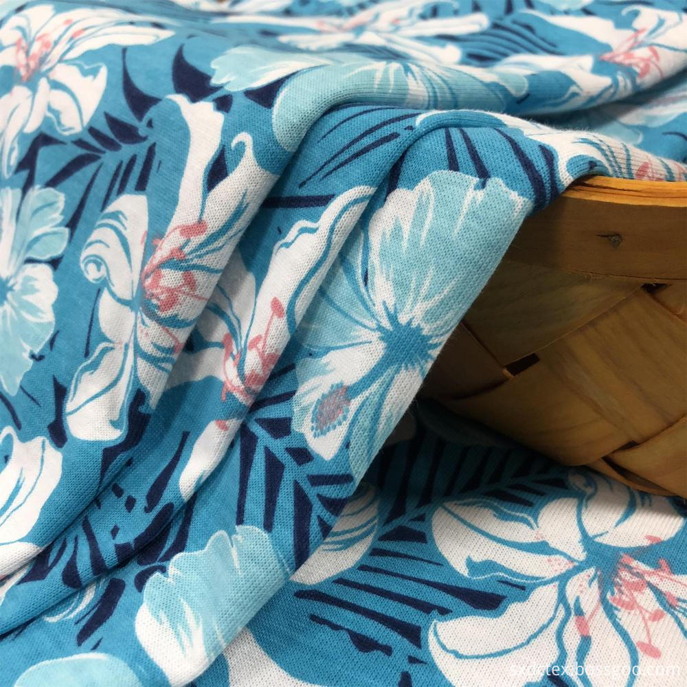 26S CVC printed jersey fabric