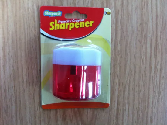 plastic colourful kids pencil sharpener