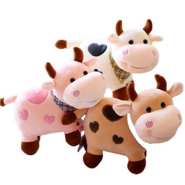 8 Inch Kawaii Cow Plush Toy - Durable and Soft 25cm Cute Claw Machine Prize