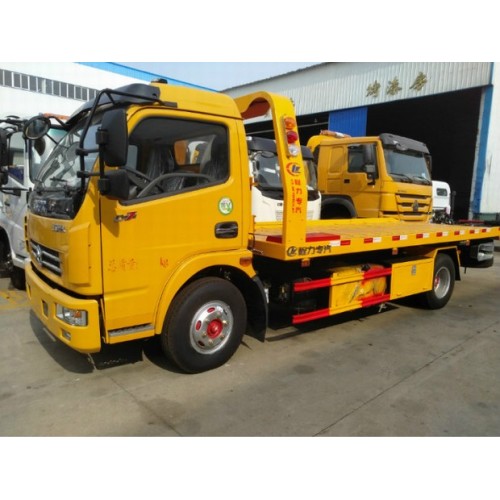 Flatbed Wrecker Truck with Knuckle Boom Crane