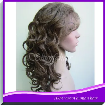 100% human virgin hair lace front wig