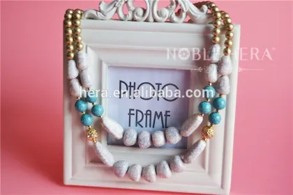 Natural stone bead costume jewelry necklace simple necklace designs