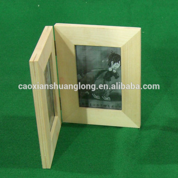 New environmental unfinished two-pieces wooden picture photo frame