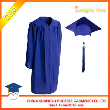 School Royal Blue Child Matte Graduation cap and gown