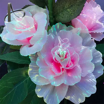 Indoor Decoration LED Lamp Lights with Fiber Optic Flowers