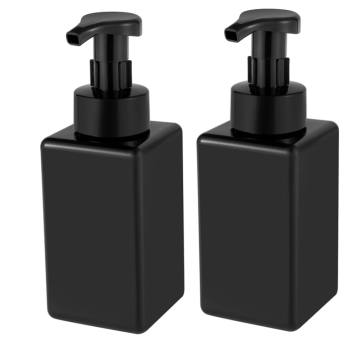 Refillable Clear Square Foam Pump Bottle - Shampoo and Body Wash Container
