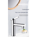 Chrome plating pull out 360 rotation basin faucet