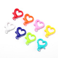 Colorful Heart Shape Plastic Lobster Claw Clasp Hook