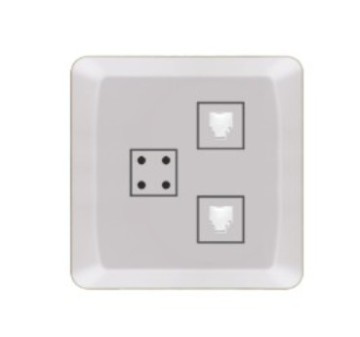 HGB Gang 2 Computer Socket & 1 presa