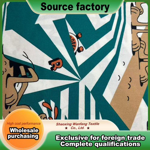 Canlı Karikatür Baskılı Pamuklu Poplin Plaj Kıyafeti