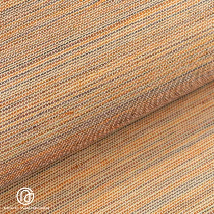 Vibrant Sisal Wallcovering in Warm Sun Golden Brown