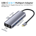 Оптовый USB -тип C Hub Ethernet Adapter Adapter