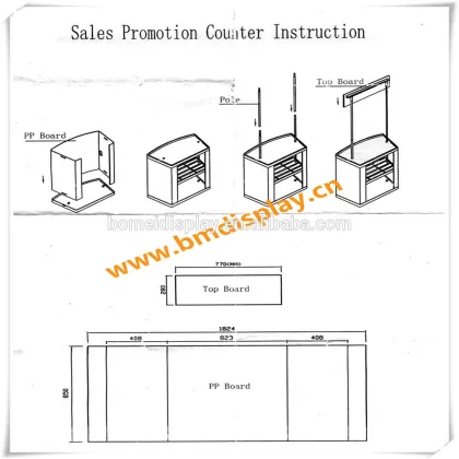 Portable plastic promotion table, outdoor billboard advertising equipment