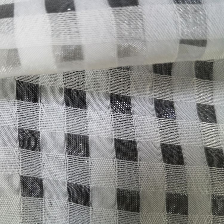 Factory Sale Polyester White Waffle Cloth Checks Fabric