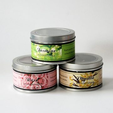 Paraffin Wax Scented Candle in Tin Jar