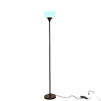 Black piano standing floor lamp