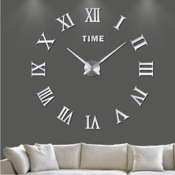 Fancy Customized Big Size 3D DIY Acrylic Sticker Office Wall Clock