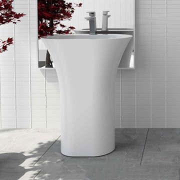 Free Standing Hand Wash Basin Set Pedestal Bathroom Sink