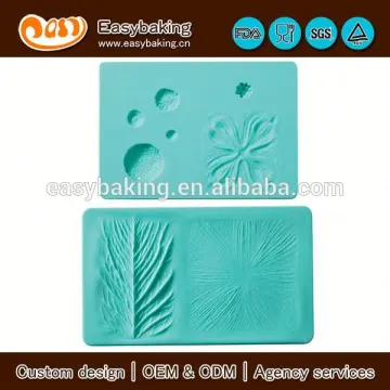 Custom abstract cake decorating fondant silicone impression mat