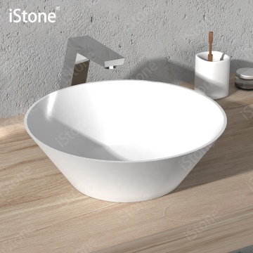 Solid Surface Stone Resin Round Countertop Basin WD38523