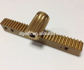 Custom size high precision CNC bronze small rack and pinion gears