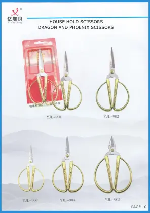 YJL POPULAR HOUSEHOLD GOLDEN DRAGON AND PHOENIX SCISSORS