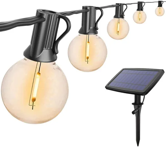 Solar-Powered Outdoor Waterproof LED String Lights with Remote - 25 FT