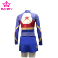 Metallic Efni Navy Blue Cheer Uniform