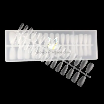 NADECO Gel Tips Full Cover Long Coffin Artificial Fingernails