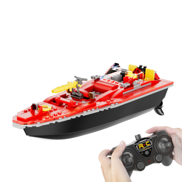 DIY V106 City Fire Boat: Educational RC Toy for Kids - Perfect Gift for Fun and Learning