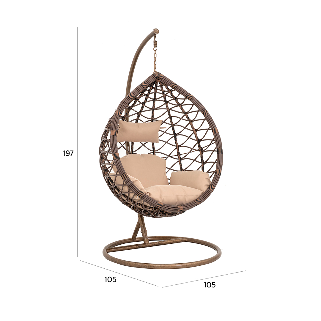 Outdoor hanging basket swing 6