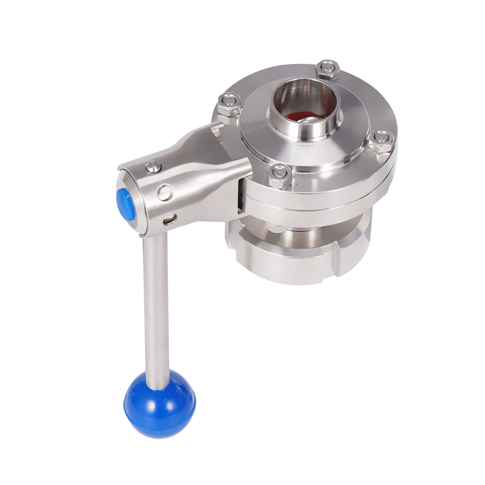 Ss304 Sanitary Manual Butterfly Valve With Pull Handle