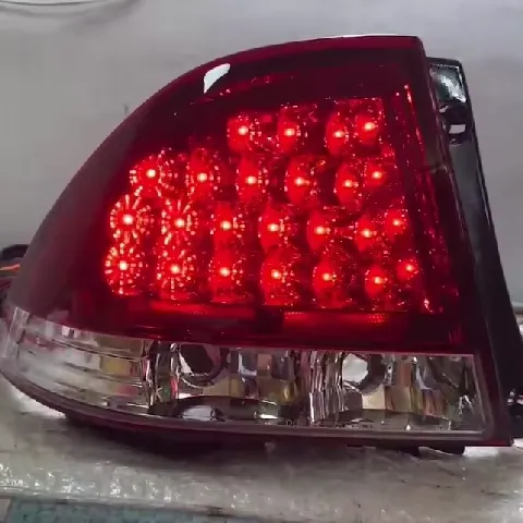 1998-2005 Lexus IS200 IS300 LED Tail Lamp Rear Lights - Black Smoke Color