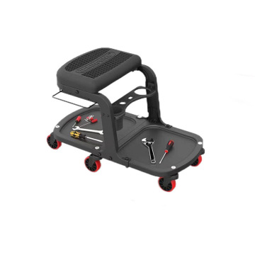 Mobile Rolling Load-Bearing Car Detailing Repair Stool Chair - 300lbs Capacity