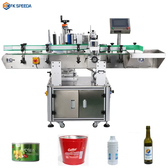 Automatic Labeling Machine for Glass Bottles: Industrial Roll Sticker Wrap Around for Oil, Pills, and Other Round/Square Containers