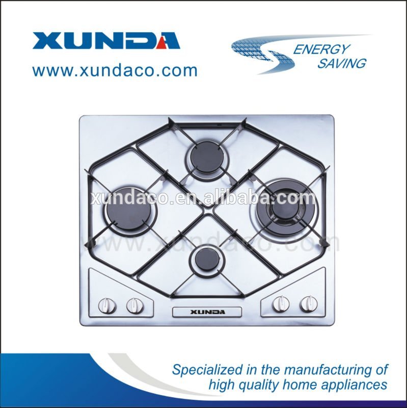 European Modern Inox Four Burners Gas Hob