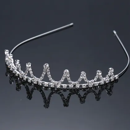 Wholesale Silver Crown Tiara Princess Headband