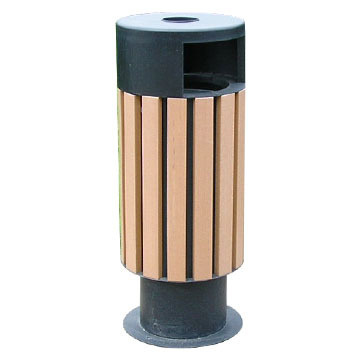 Recycling Plastic Wood Trash Can, Dustbin, Outdoor Bin, Park Furniture