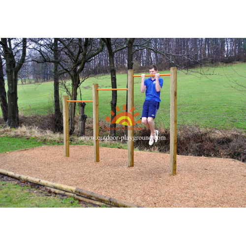 Wooden Uneven Bars Balance HPL Playground For Kids