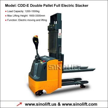 CDD-E Double Pallet Full Electric Stacker