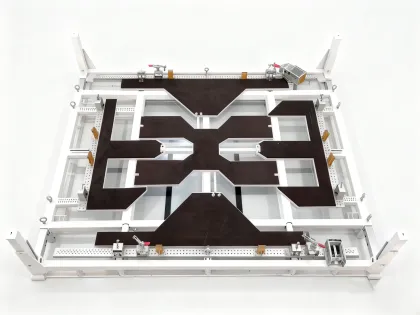White battery transport rack