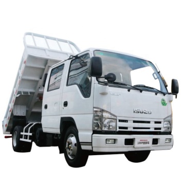 China ISUZU Double Cabin Left Hand Drive Diesel Tipper Truck for Sand and Stone Transport