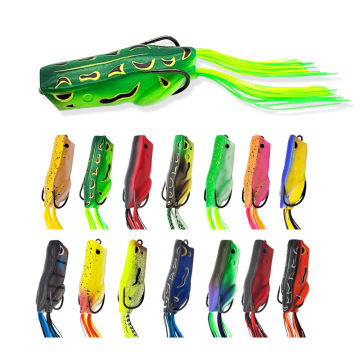Bionic Frog 65mm 15g μαλακό καουτσούκ Κολύμβηση Topwater Popper Lure για πέστροφα, μπάσο, κυπρίνος, pike