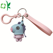 High Quality Cartoon Horse Keychain Silicone Keyring