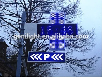 Green Color Attract Customers Green Led PHARMACY Cross Display Illuminated Sign