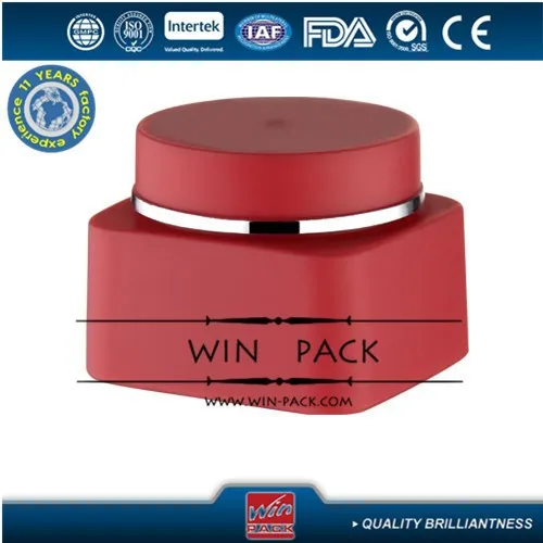 30g pp square cosmetic jar,luxury square cosmetic jar,colored plastic jars