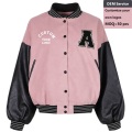 Patchwork de chaqueta de béisbol de damas personalizadas